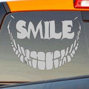 The joker from Batman smile big vinyl decal 7 inch design
